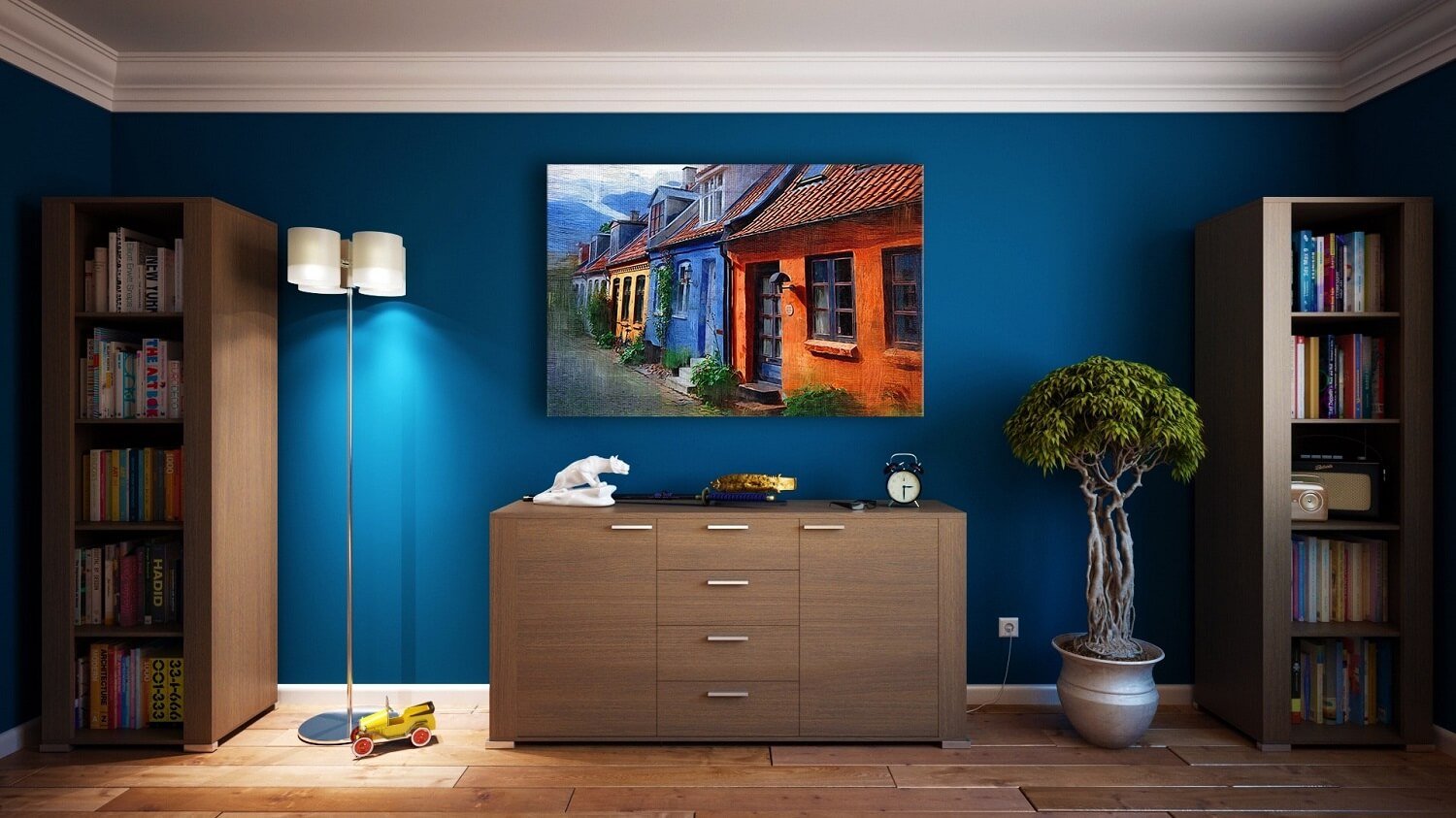 Freshly painted interior living space